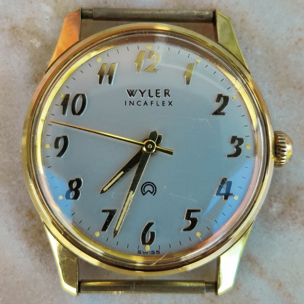 Vintage Wyler LIFEGUARD Swiss Automatic Men's Watch 3980/9M-1162 w/leather strap